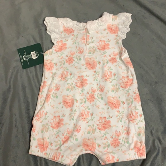 Laura Ashley Romper 3-6 mints floral - Picture 4 of 6